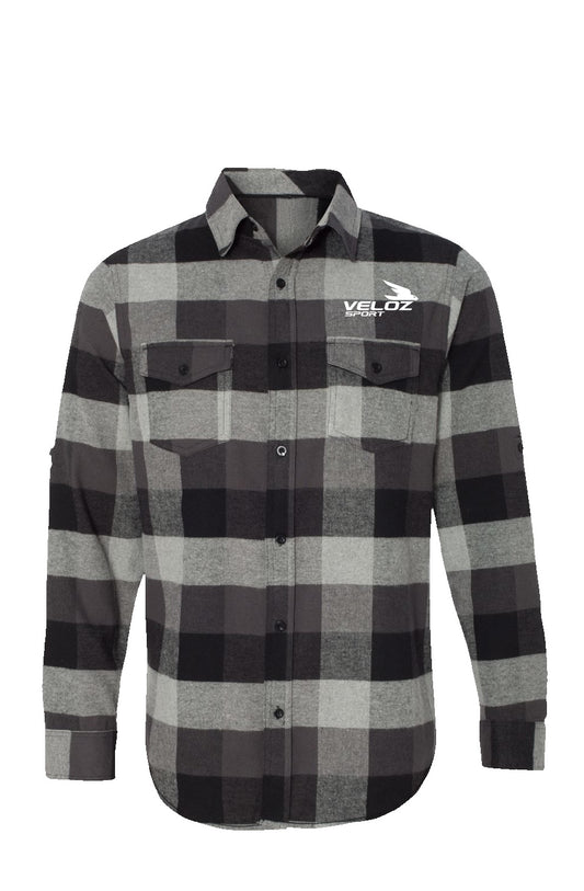 Long Sleeve Flannel Grey And Black