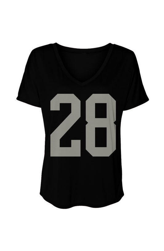 28 V-Neck Tee Black